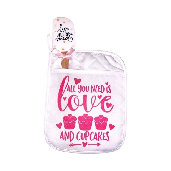 Mom Gift Oven Mitt and Spatula Bundle All you need is Love - Picture 2 of 3
